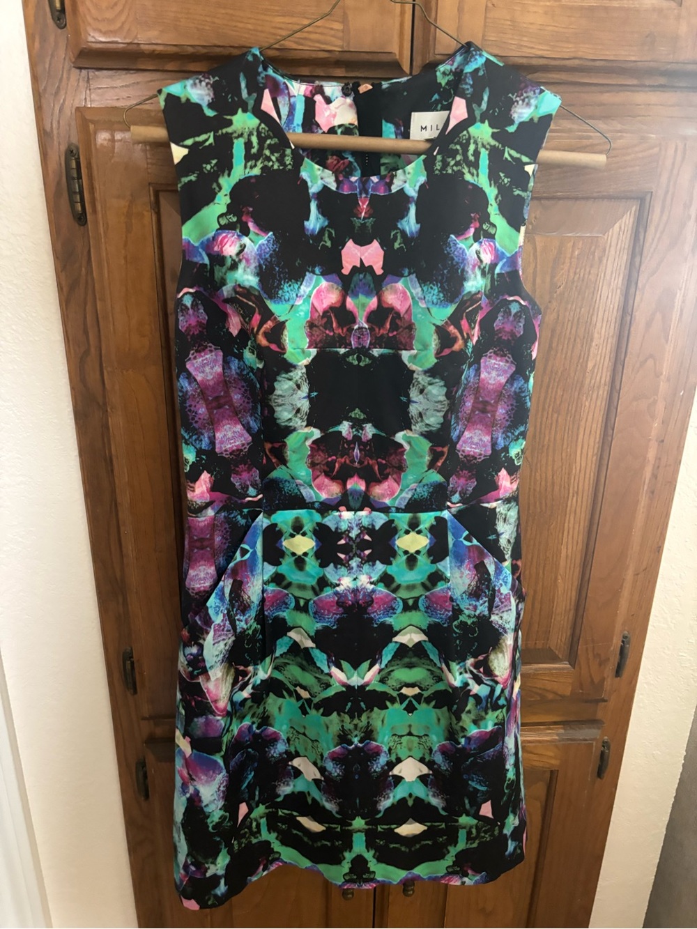 Milly Sleeveless Abstract Mini Dress